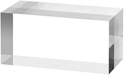 Miniatura 3 de RY DISPLAY Bloque de exhibición de acrílico transparente rectangular para anillos de joyería, bloque de exhibición de cubo de acrílico pulido