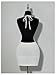 SHENHE Women's Draped Deep V Neck Halter Mini Dress Sexy Backless Ring Cocktail Party Dress White X-Small