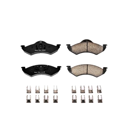Image of PowerStop Front Brake Pads for Dodge Dakota 2000-02 | Dodge Durango 2000-02 - Z17 Ceramic Brake Pads with Installation Hardware, 17-820