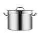 Produktbild BBGSFDC Stockpots, Großer Tief Edelstahl-Kochtopf Edelstahldeckel, Edelstahl Eimer Dicke Suppe Eimer