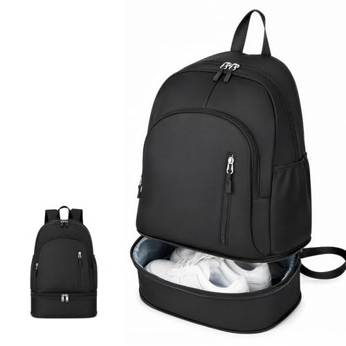 Image of Hbzunt Gym Backpack, Lightweight Gym Bag with Shoes Compartment