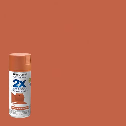 Image of Rust-Oleum Painter's Touch 2X Ultra Cover Spray Paint, Satin Cinnamon | Indoor and Outdoor Surfaces (Metal, Wood, Plastic), Fast Dry, Durable, Sprays from Any Angle, Comfort Tip, Oil Based