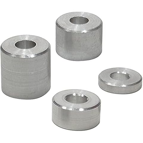 Distanzhülsen 12x6,5x5 mm aus Aluminium Madenschrauben Abstandshülsen Distanzbuchsen Aluhülse Abstandsbuchsen Alu Abstandhalter Rohrbuchse Cover