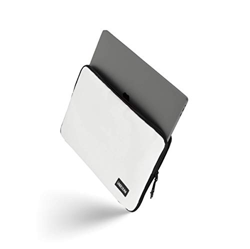 Housse MacBook Pro 13 blanche en textile upcycled premium - 3