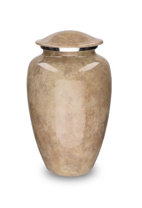 Urne cinéraire Elegance aspect pierre naturelle beige pour un hommage prestigieux