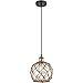 Innovations Lighting 516-1P-BAB-G122-8RB Farmhouse Rope 1 Light Mini Pendant Part of The Ballston Collection