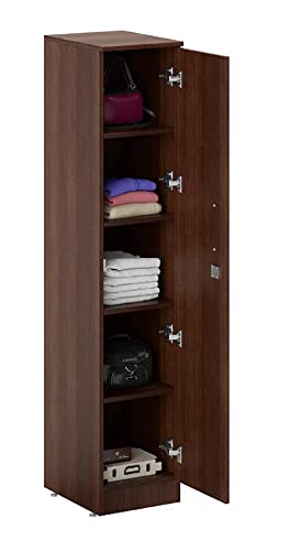 Image of MAMTA Decoration Engineered Wood Wardrobe with 1 Door for Bedroom Wooden Almirah for Living Room Home (Dark Elm Finish)