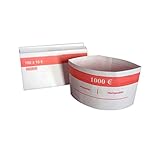 1000 Stück Geldbanderole Papier für: 100 x 10 € rot, Banderolen für Euro Geldscheine