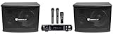 Rockville RPA70WBT Bluetooth Karaoke Amplifier/Mixer+(2) Mics+(2) 6.5' Speakers