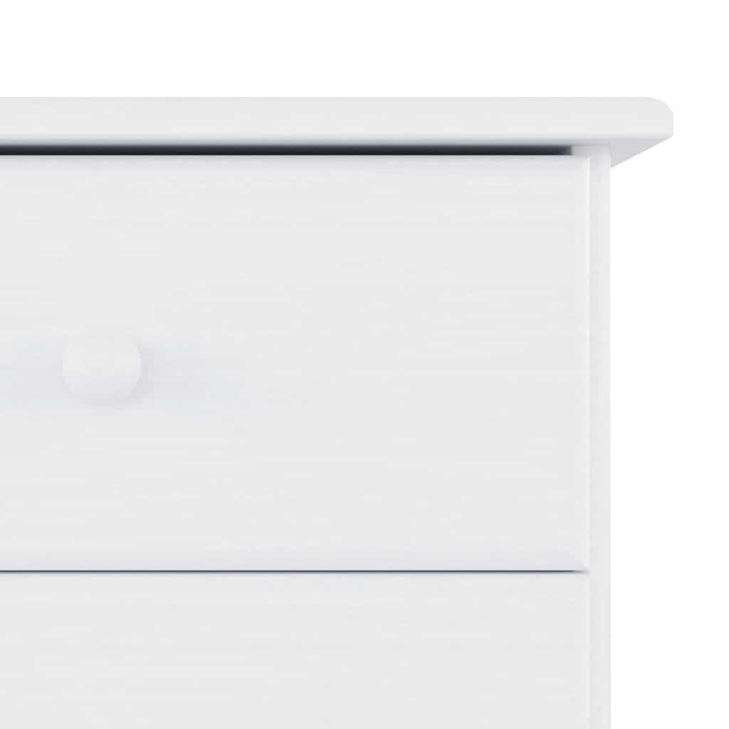 vidaXL Cassettiera ALTA Bianca 77x35x73 cm in Legno Massello di Pino