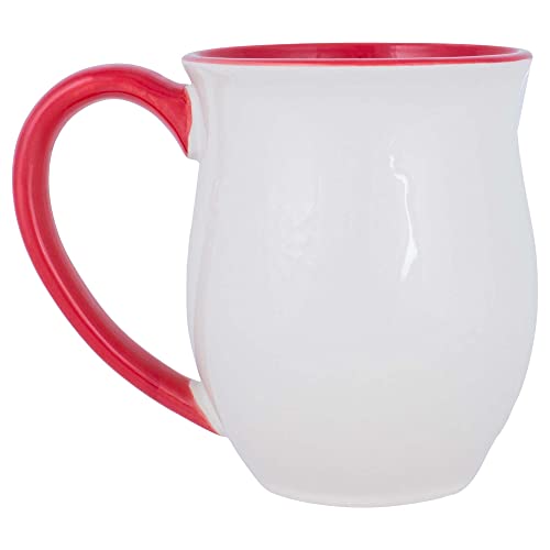 Demdaco Jolly Red Santa Jingle 20 Ounce Stoneware Coffee Cup Mug #TOP2