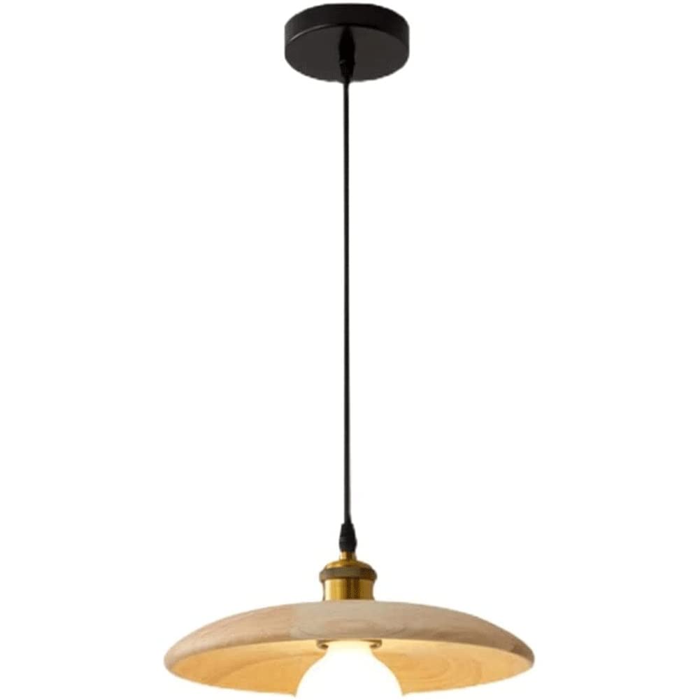 Lustre de plafond rétro simple conçu en bois noble durable - 8
