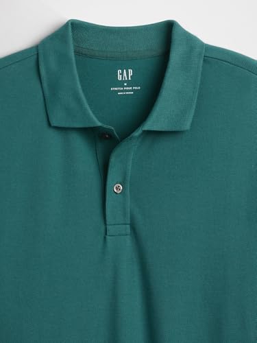 Image of Gap Men Solid Regular fit Half Sleeve Collared Neck T-Shirt