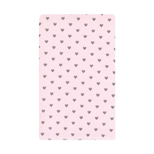 Image of Hudson Baby Unisex Baby Cotton Poly Flannel Burp Cloths, Farm Friends Pink 10-Pack, One Size