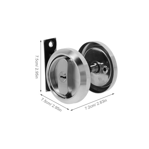 Serrure de porte à poche invisible et ronde en acier inoxydable