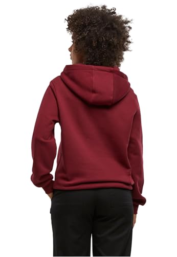 Sweat à capuche confortable en molleton brossé Urban Classics TB7435 bordeaux chaud et coupe ample - 2