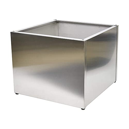 Köhko® Designer Pflanzkübel aus Edelstahl Pflanzgefäß QUADER 50x50x40 cm