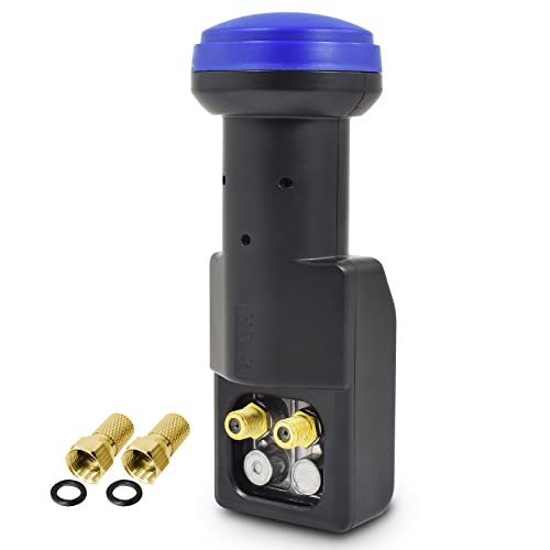 Zehnder 80cm Spiegel Schüssel Stahl + Twin LNB | 2 Teilnehmer SAT Anlage HD Digital Set anthrazit |...