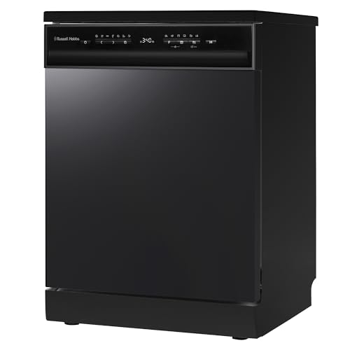 Russell Hobbs Freestanding Dishwasher, Class C, 14 Place Settings, 8 Wash Programs, 24-Hour Delay Start, Auto Door Open, Height Adjustable Basket and Flexible Cutlery Tray in Black, RH60DW10C1B - Image 10
