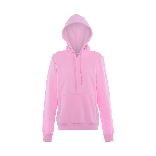 Pull à capuche rose douillet et chaud pour femme en taille XL