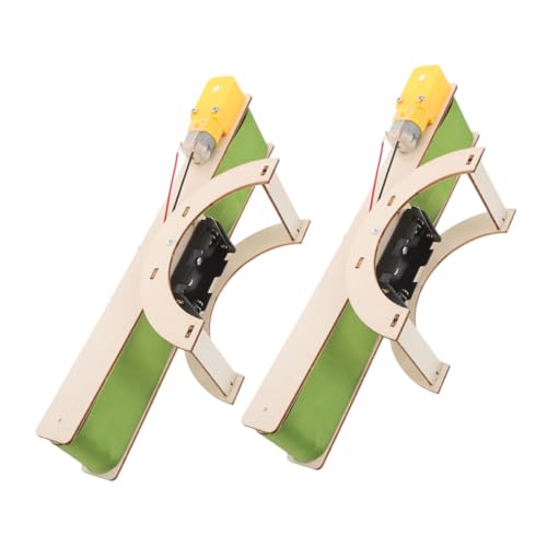 Abaodam 2pcs DIY Electric Conveyor Belt Kit Interactive Preschool Learning for Early Stem Education Fun Assembly Model for Science Engineering Projects