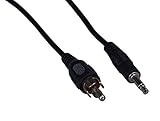 CableLeader 12ft 3.5mm Mono Male to RCA Male Audio Cable, Mono Plug to RCA Audio Cable Adapter, for Speaker, Subwoofer, Sound Card, TV & Amplifier, Black
