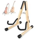 Foldable Portable Violin Stand-Lightweight and foldable, this violin stand collapses flat for easy travel/storage. Features a built-in wood bow rest and non-slip base to safely hold violins during rehearsals or performances. Essential violin accessory for musicians on the go.