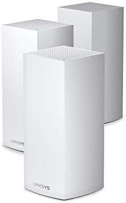 Linksys Atlas Pro 6 Velop Dual Band Whole Home Mesh WiFi 6 System (AX5400) - WiFi Router, Extender, Booster with up to 8100 sq ft / 750 sqm Coverage, 4x Faster Speed for 90+ Devices - 3 Pack, White