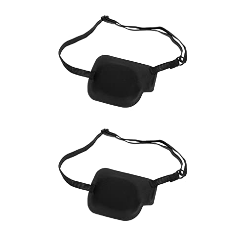 Healifty 3D-Augenklappe, schwarz, Polyester, verstellbare Augenmasken mit Schnalle, für Erwachsene und Kinder, für Amblyopie, Strabismus (rechts) Cover