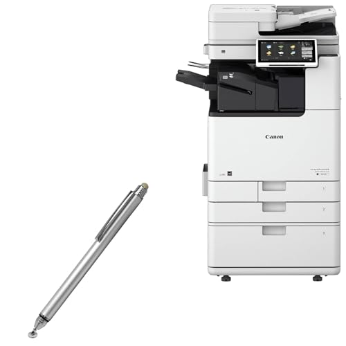 BoxWave Stylus Pen Compatible with Canon imageRUNNER Advance DX 4945i - DualTip Capacitive Stylus, Fiber Tip Disc Tip Capacitive Stylus Pen - Metallic Silver