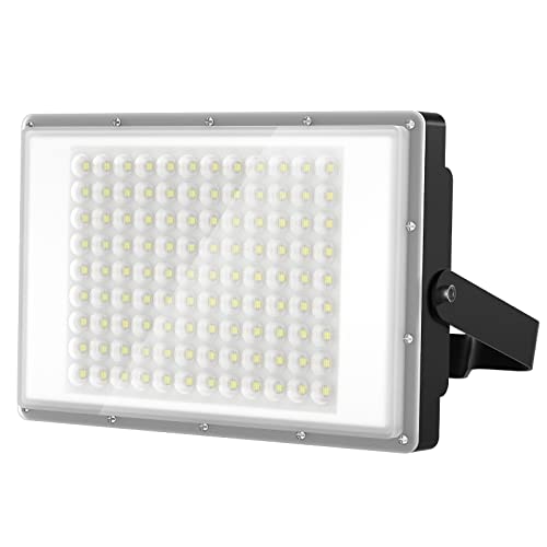 Onfochmy 200W LED Flood Light, 20000LM Super Bright Outdoor Security Lights with Wider Lighting Angle, 6000K Daylight White, IP66 Waterproof Outdoor Lighting for Garage, Garden, Yard, Parking Lot
