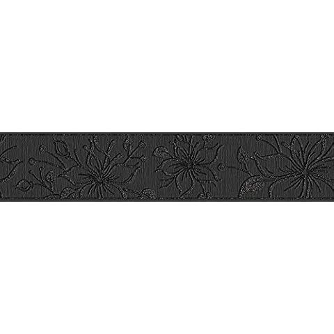 A.S. Création selbstklebende Bordüre - Papierbordüre mit wundervollen Blumen in Schwarz und Kupfer - auf 5,00 m x 0,13 m je Rolle Cover