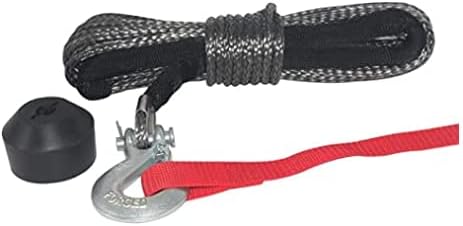 OPENROAD 3/16" 50FT 7000Lbs Synthetic Winch Rope, with Hook and Damper Gray Color ATV/UTV Winch Rope Towing Rope, with Black Protecing Sleeve for ATV UTV (Gray)