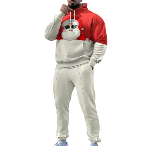 Chándal de Navidad para hombre con sudadera con capucha y pantalón de diseño divertido 2