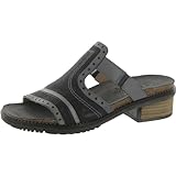 Naot Women's Nifty Slide Sandal, Oily Midnight Suede/Vintage ash Mirror Polar sea lthr, 38 M EU (7 US)