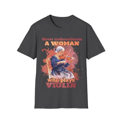 T-shirt violon femme et homme en coton avec citation musicienne