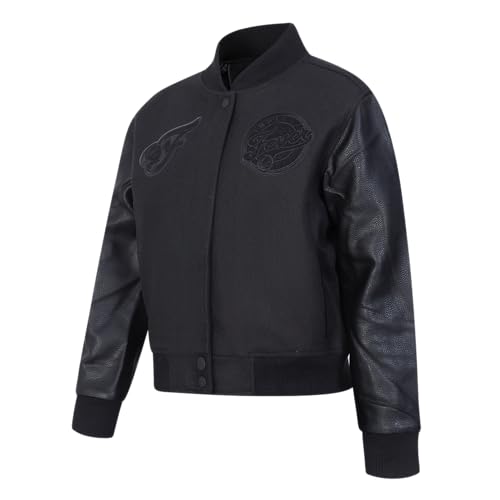 Image of Pro Standard Womens WNBA Classic Triple Black Varsity Jacket