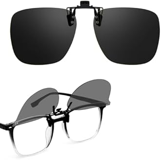 Trysee Polarized Flip Up Clip on Sunglasses Over Prescription Glasses for Men Women Polarized Anti Glare