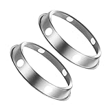 ERINGOGO 2 Stück Edelstahl Topfständer Rund Dicker Topfträger mit Doppeltem Kreisdesign Hitzebeständig und Rostfrei Stabiler Dampfeinsatz für Woks und Kochtöpfe Geeignet für Gaskochfelder