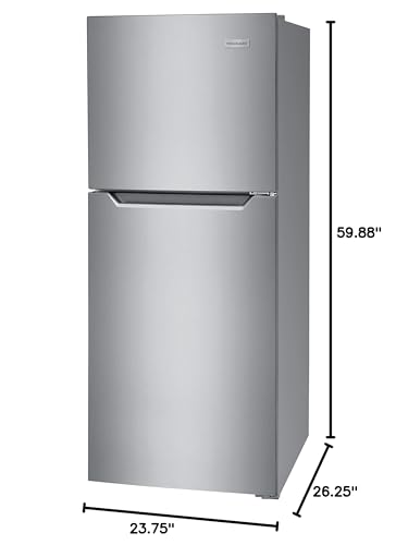 Frigidaire FFET1022UV 10.1 Cu. Ft. Compact Ada Top Freezer Refrigerator In Brushed Steel thumb #1