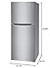 Frigidaire 10.1 Cu. Ft. Compact ADA Top Freezer Refrigerator in Brushed Steel with Electronic Control Panel, Reversible Door Swing, ENERGY STAR