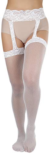 Image of ToBeInStyle Women's Attached Garter Belt Suspender Nylon Stocking Pantyhose
