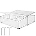 Produktbild Gardebruk Frühbeet 1,21m² 110x110cm UV Schutz inkl. Heringe lichtdurchlässig Aluminium rostfrei Gewächshaus Treibhaus