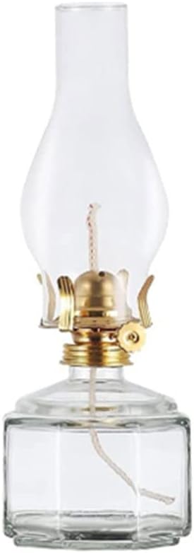 Glass Kerosene Oil Lamps Oil Lamps for Indoor Use Emergency Lighting Decor (Clear) Vintage Kerosene Lamp, (Clear) Ounce Oil Lamps Lighting Farmhouse Oil Lantern
