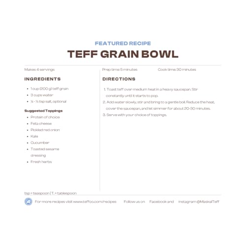 Image of Maskal Teff Organic Brown Teff Grain, 14 Ounce