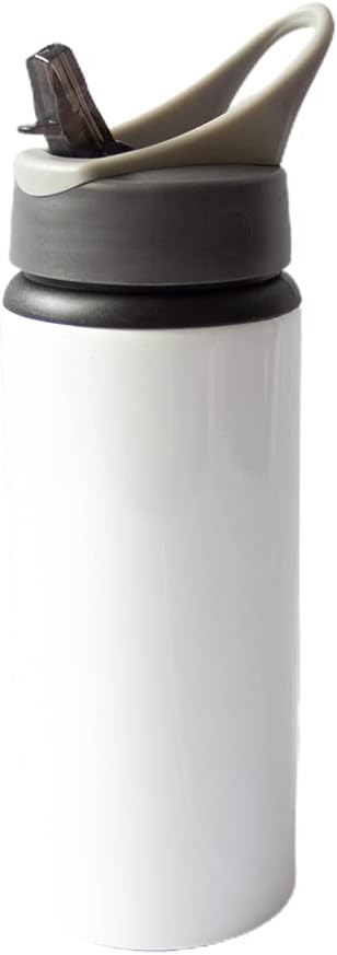 MR.R Sublimation Blanks White Sport Aluminum Bottle Portable Gray Laptop Lid 600ml for Mug Heat Press Transfer Printing