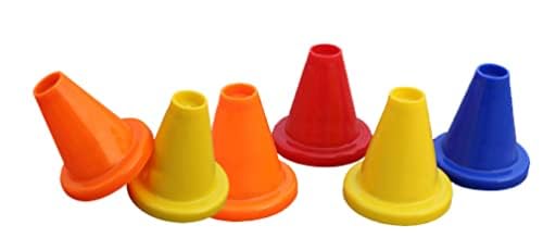 Pack of 6 | Cricket Batting Tee Cone for Practice | 5-inch Batting Tee for Cricket Multi-Colour | CBT-32-image-26