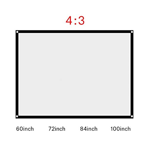 Pantalla de proyección plegable portátil 100 pulgadas 4:3 miniatura 4