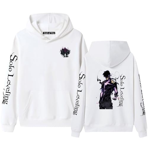 FDTURES Anime Solo Levelling Hoodie Sung Jin Woo Manga Men Women Hooded Sweatshirt Winter Comfortable Fleece Warm Plus Size Streetwear-color3||M