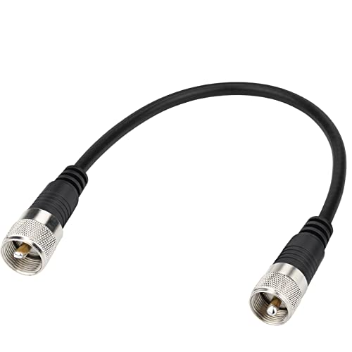 Ullnosoo RG8x Jumper Cable, 1ft CB Radio Antenna Coax Cable UHF PL259 Male to Male Low Loss CB 50 Ohm for HAM Radio, Antenna Analyzer, Dummy Load, SWR Meter